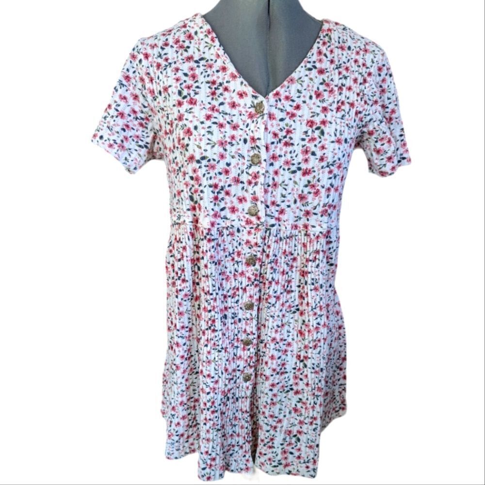 Express‎ Tricot floral print baby doll dress